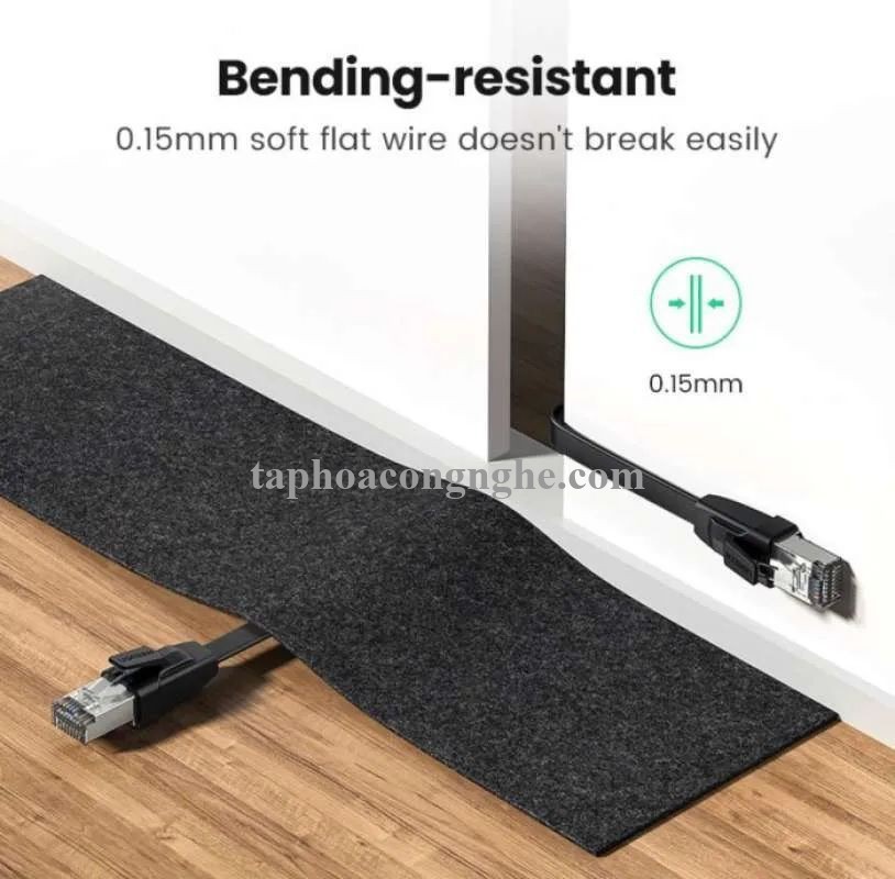 Ugreen 10979 0.5M CAT8 U-FTP 2000Mhz 30AWG cáp mạng màu đen 50cm NW134 30010979